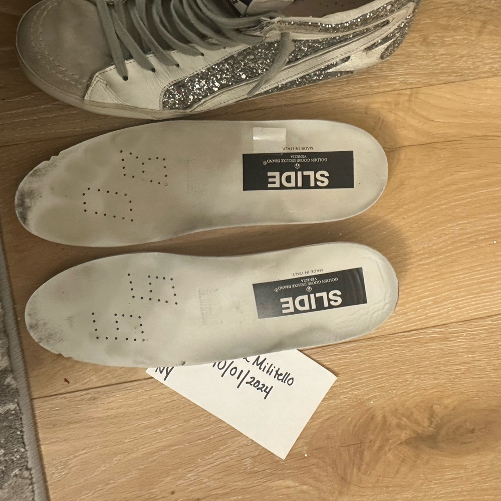 Golden Goose Women's Slide Glitter High Top Sneakers size EU40/US10 - Picture 4 of 11